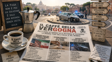 Dalla farsa di Hormuz alla rotonda di Testaccio: la grande fuga dell’Italia (e del mondo)